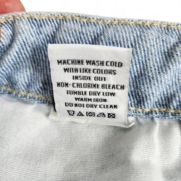 Rails Denim Mini Skirt Women's 31 Blue Laurel Marina Distressed High-Rise - Picture 5 of 11